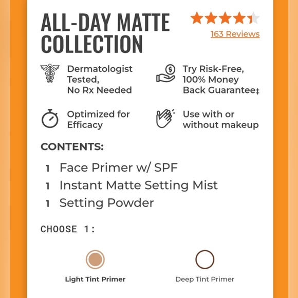 Carpe Anti Sweat SPF Primer Instant Matte Spray Setting Powder Bundle Reg $108 - Picture 2 of 5